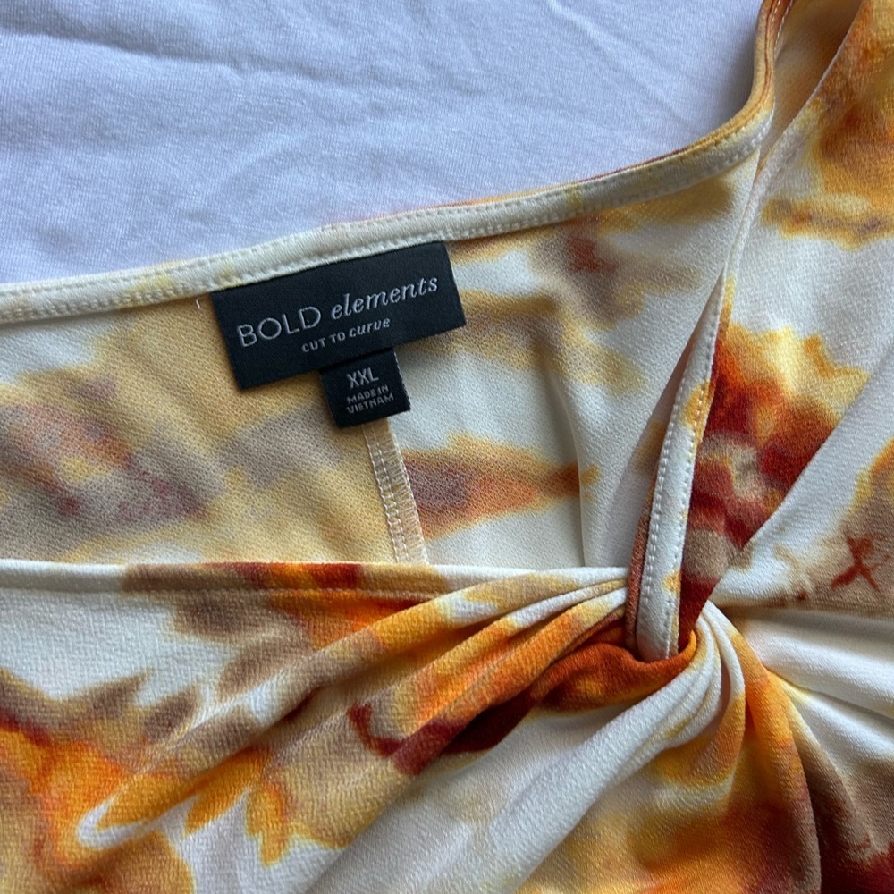 Women’s Blouses in White and Orange Short Sleeve Tops Bundle of Three XXL 2X - Picture 8 of 16